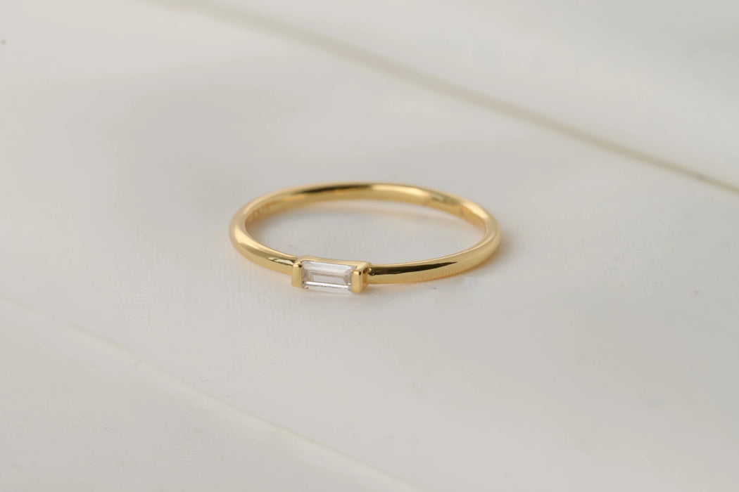 Baguette Ring | 18K Gold PVD