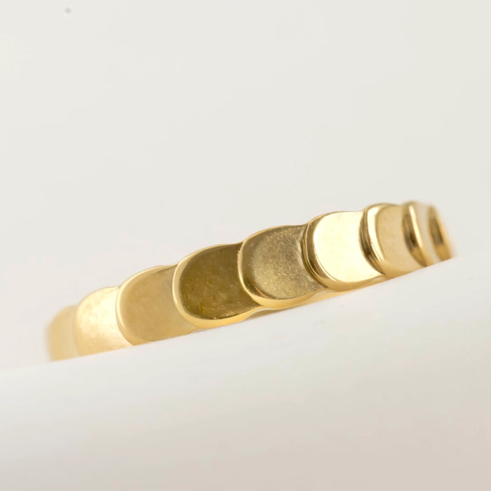 Mirror Link Stackable Ring  | 18K Gold PVD