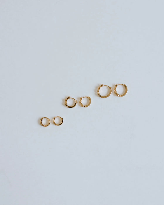 Bezel Diamond Huggies
