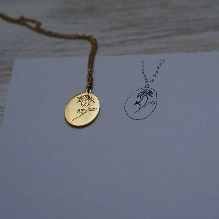 Birth Flower Necklace