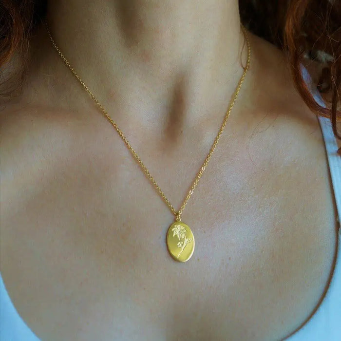 Birth Flower Necklace