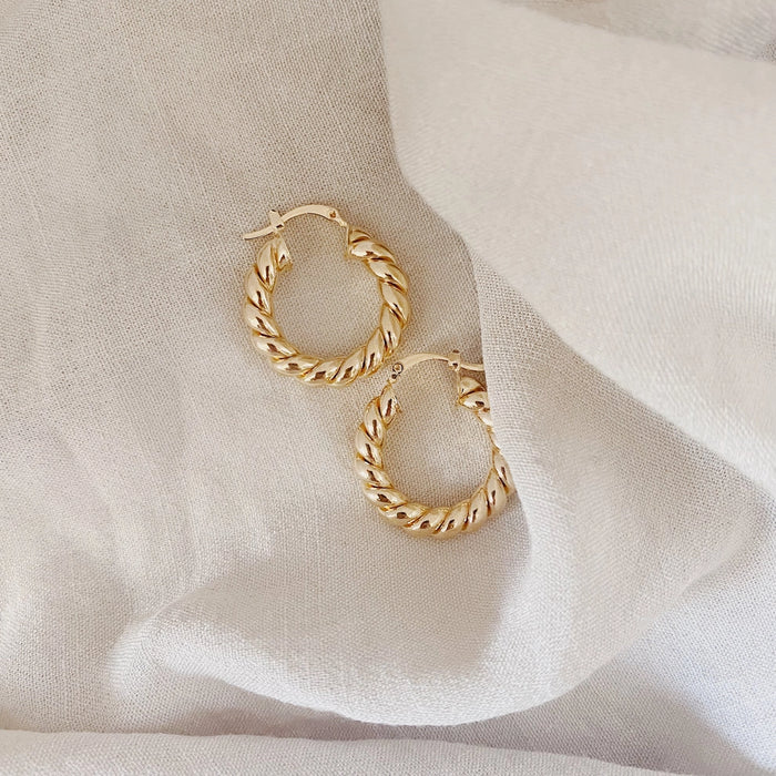 Croissant Twist Hoops