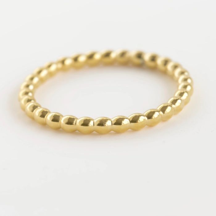 Beaded Stackable Ring | 18K Gold PVD
