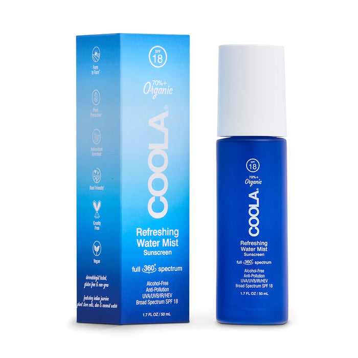 COOLA  Refreshing Water Mist Organic Face Sunscreen SPF 18 *Pre-Order Est. Delivery May 15*