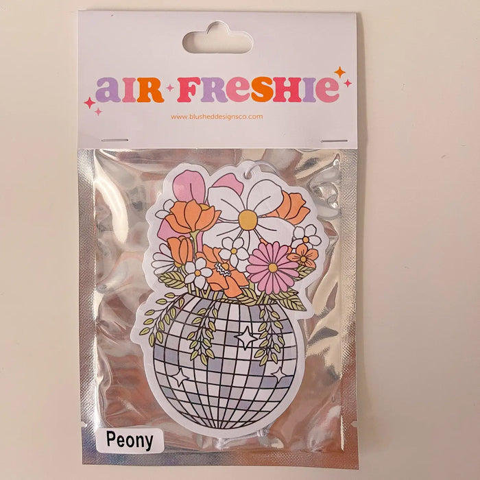 Disco Flowers Car Air Freshener (Peony Scent)