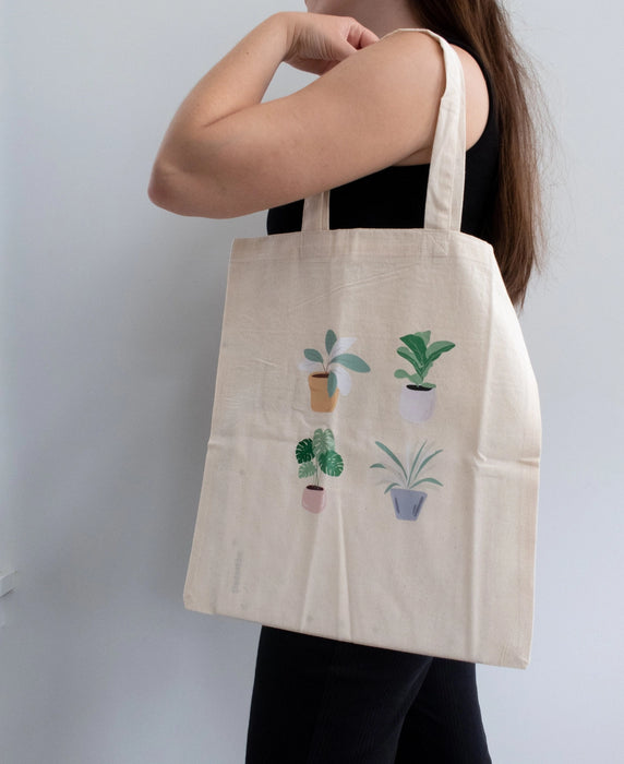House Plants & Succulents Canvas Tote Bag